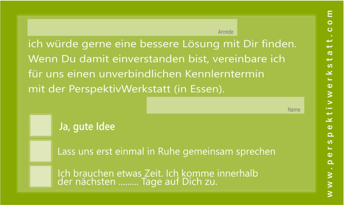 Konfliktlösung anstoßen