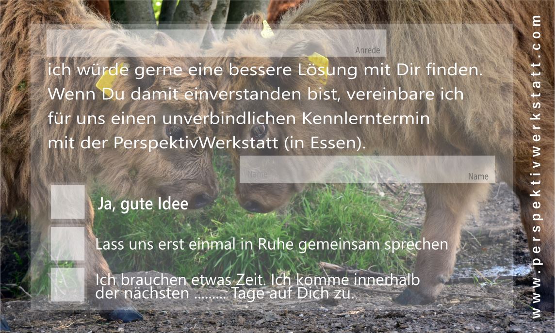 Konfliktlösung anstoßen