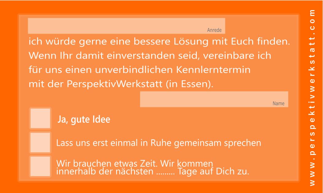 Konfliktlösung anstoßen