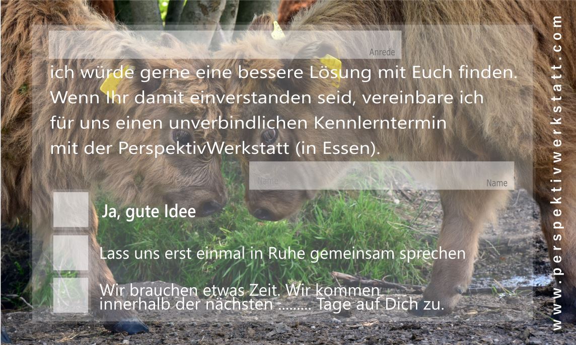 Konfliktlösung anstoßen