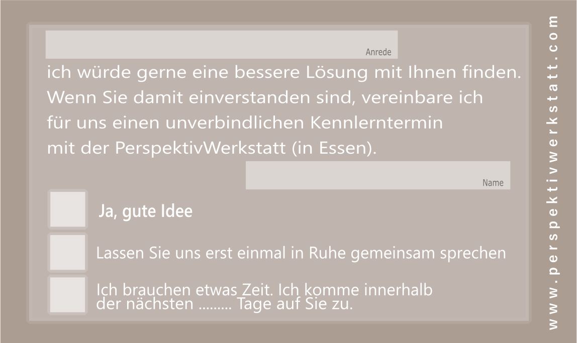 Konfliktlösung anstoßen